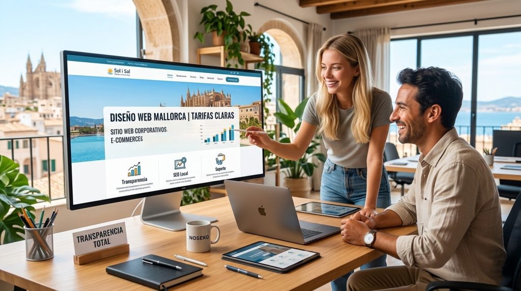 Agencia de diseño web en Mallorca NOSEKO con presupuestos y precios transparentes para empresas.